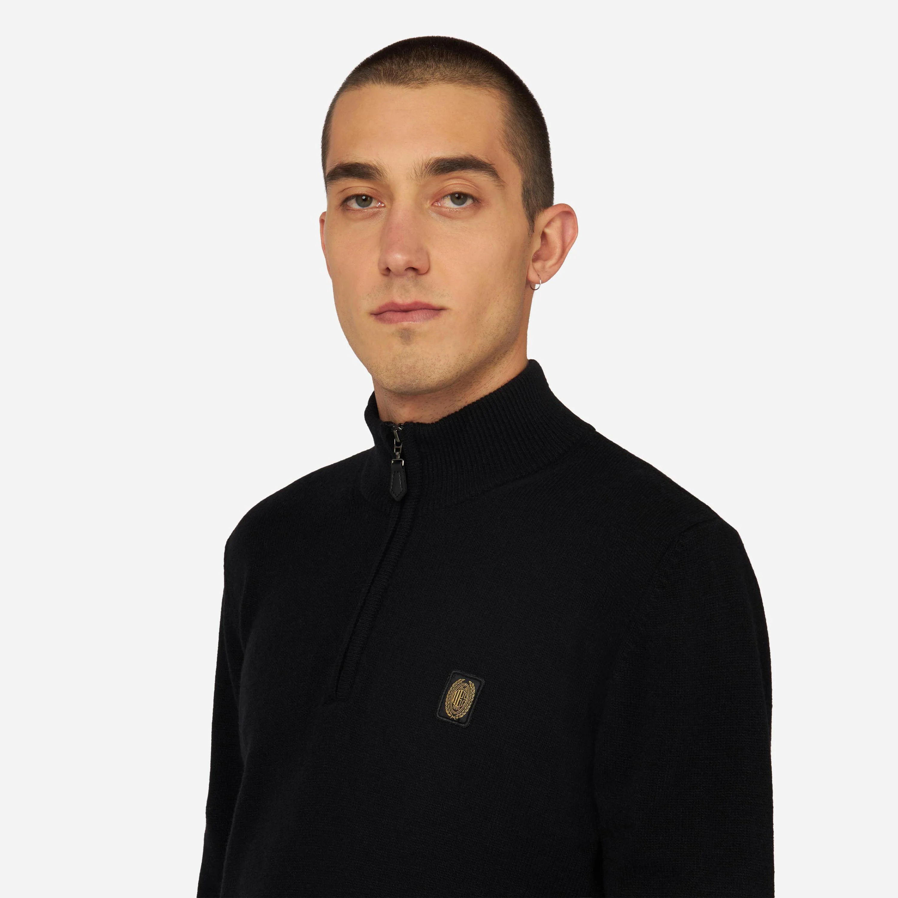 PULLOVER A COLLO ALTO CON ZIP MILAN COLLEZIONE GOLD ESSENTIAL