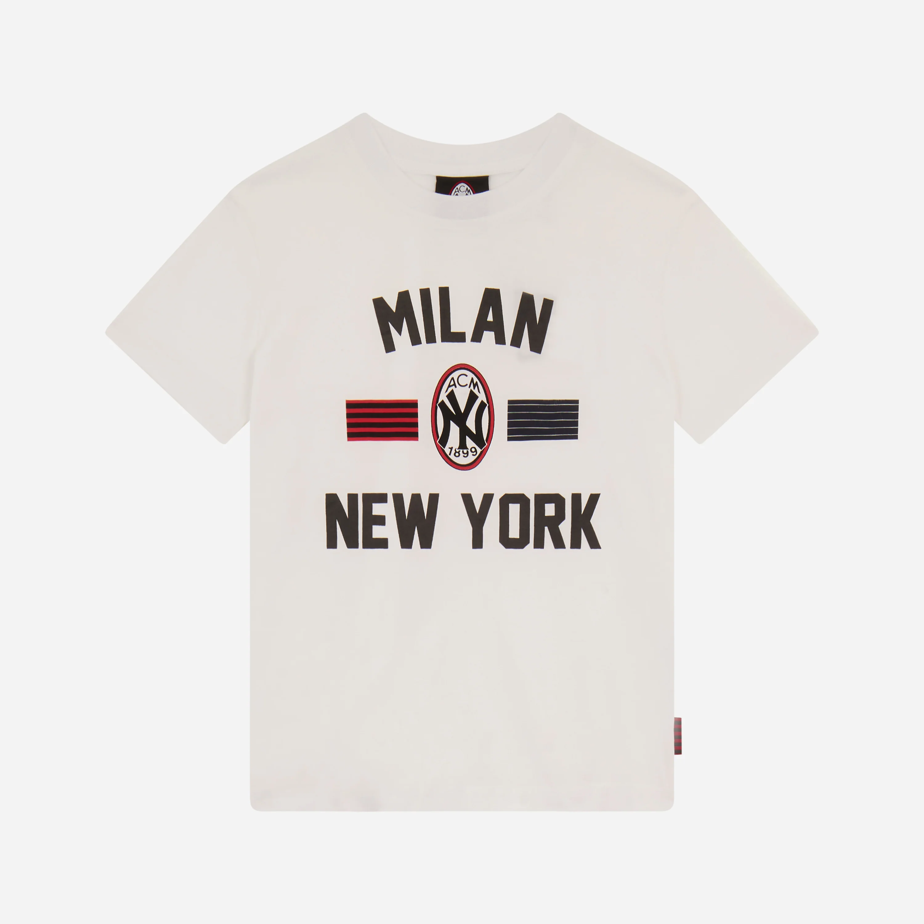 AC Milan x NY Yankees - TSHIRT BAMBINO CON SCRITTE FRONTALI