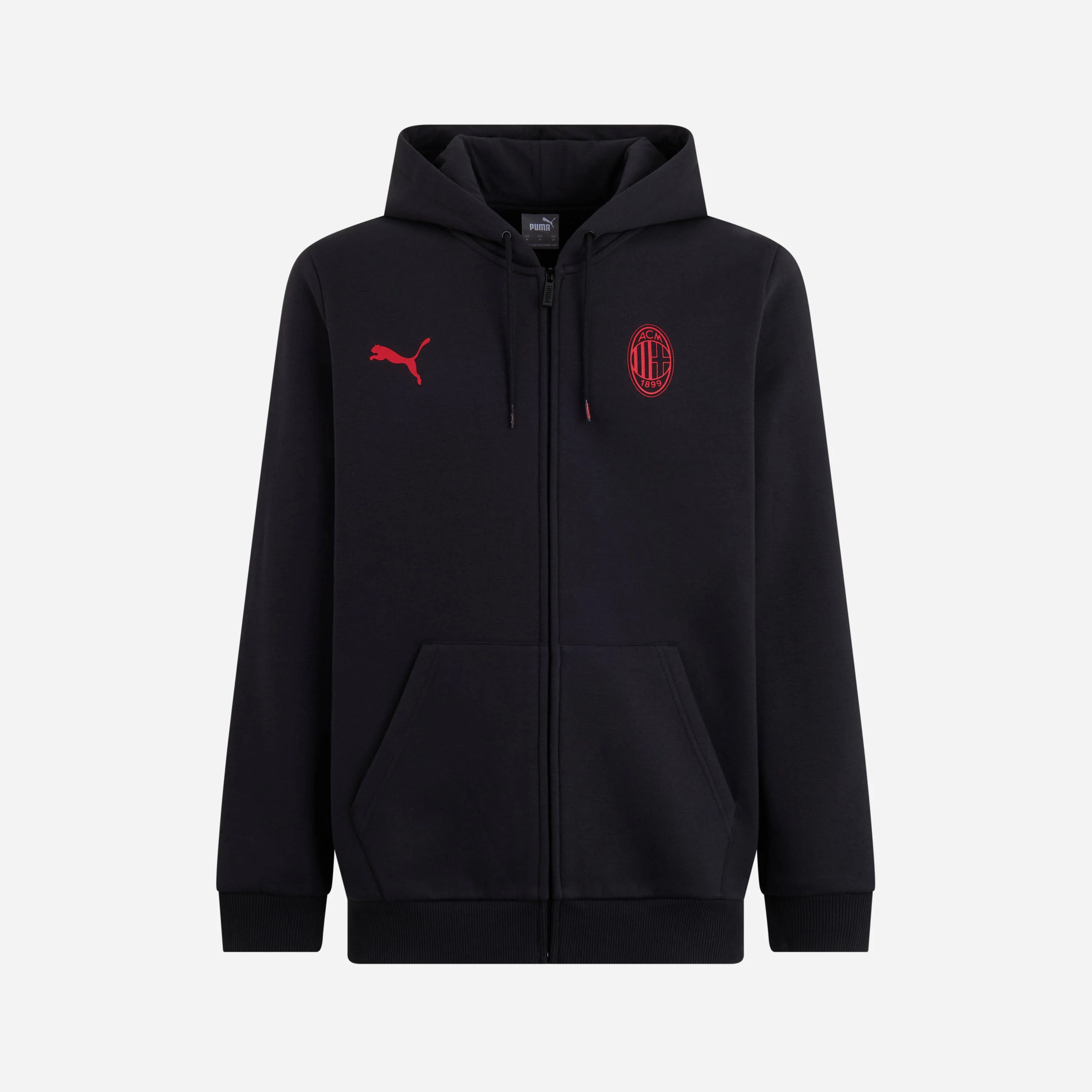 FELPA CON ZIP MILAN ESSENTIAL NERA
