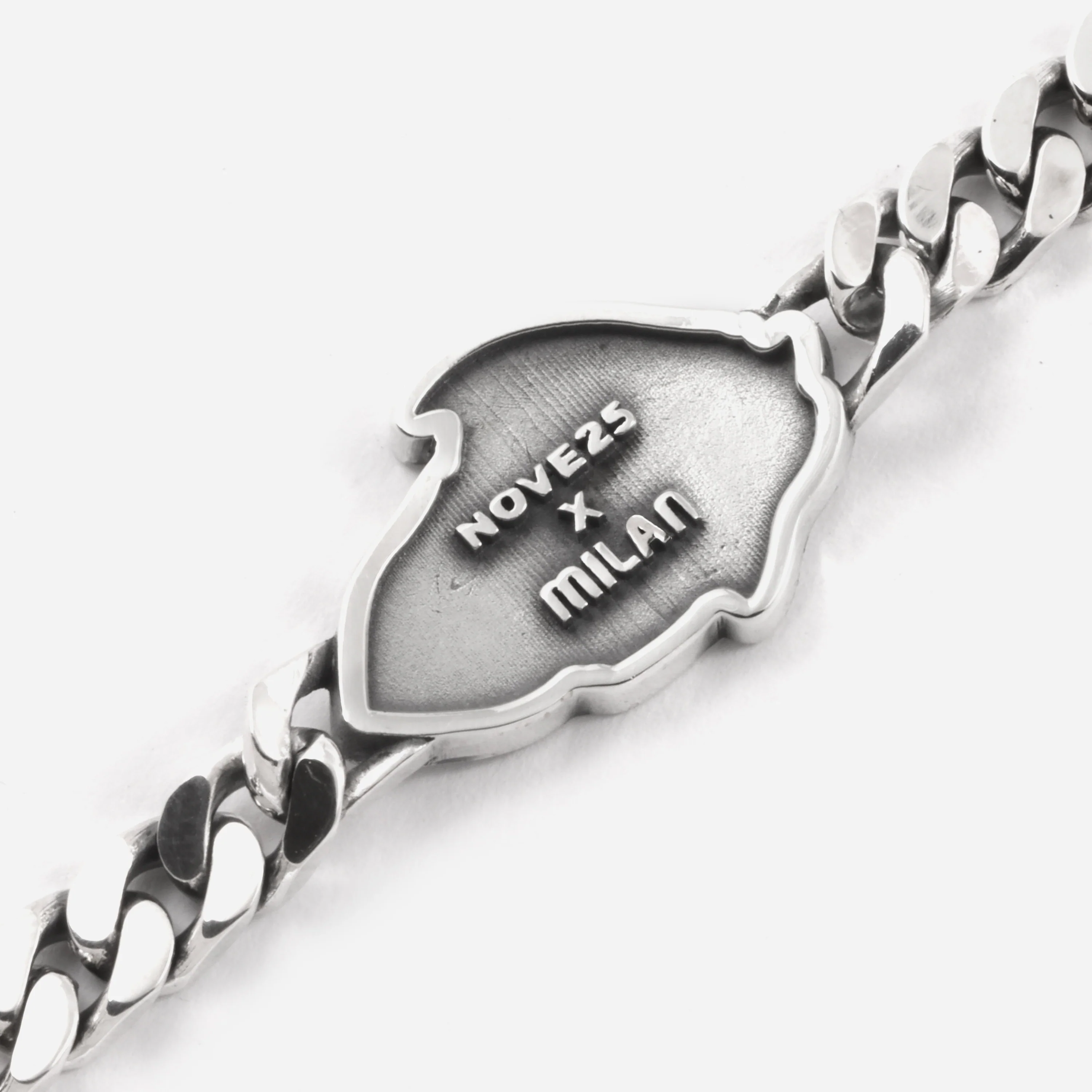 NOVE25 X MILAN - BRACCIALE ARGENTO DIAVOLO