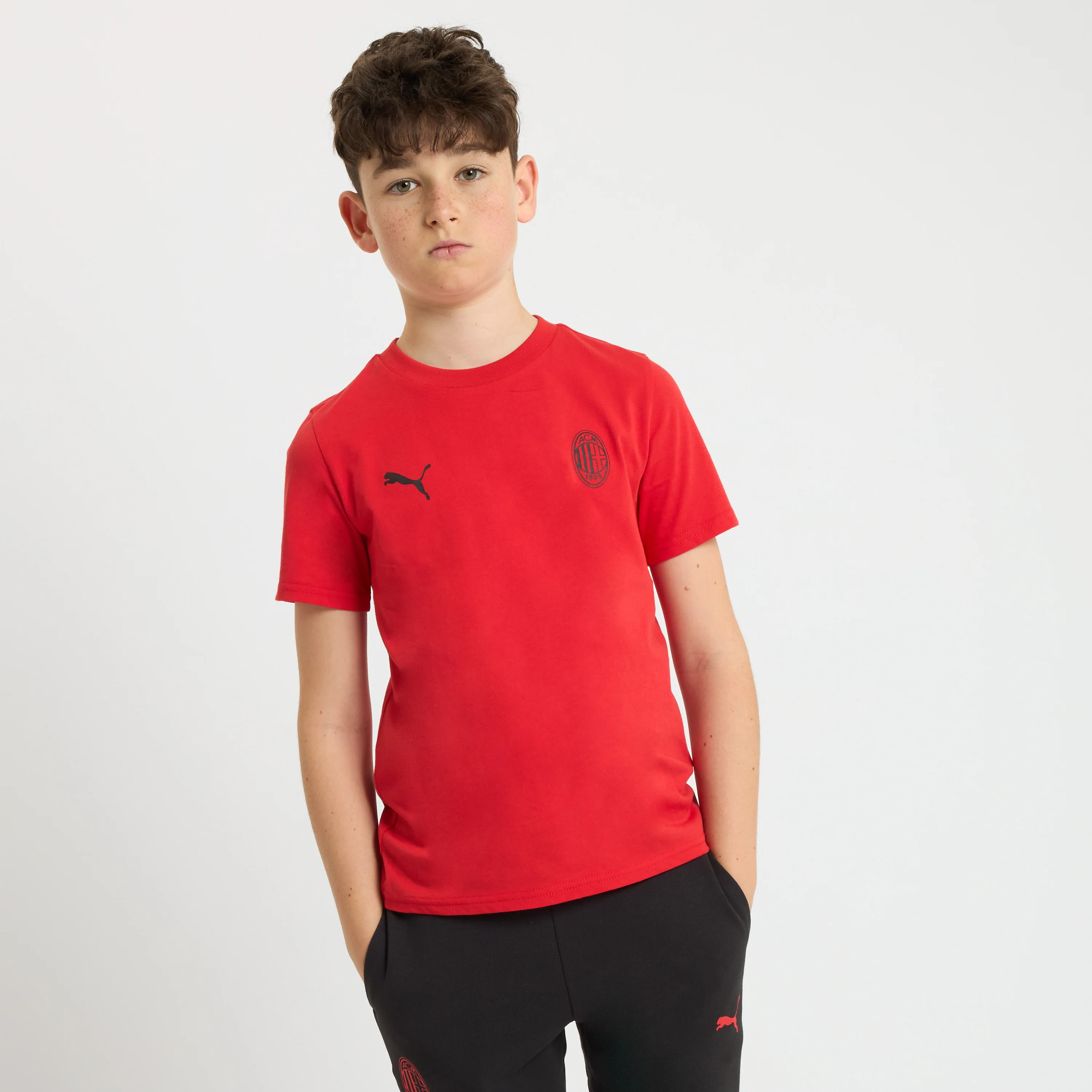 T-SHIRT ROSSA BAMBINO MILAN ESSENTIAL